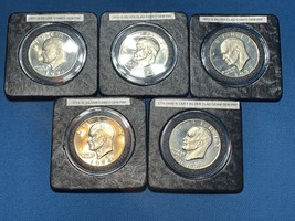 5, 40% Silver Eisenhower, Ike Silver Dollars Set. S-Mint Cameo Gem Proofs 71-76 - £112.71 GBP