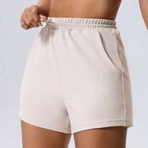 Stylish Elegant Women&#39;s Ribbed Yoga Shorts Quick Dry - £21.56 GBP