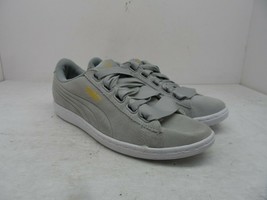 Puma Women&#39;s Vikky Ribbon Classic Suede Sneakers Grey Size 8.5M - £22.77 GBP