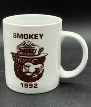 Smokey The Bear 1992 Vintage White Coffee Mug Oregon Department Of Forestry - $39.59