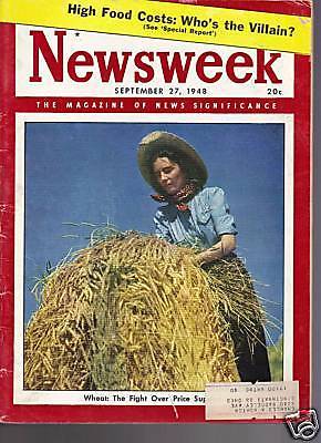 Newsweek Magazine Wheat September 27, 1948 - $14.84