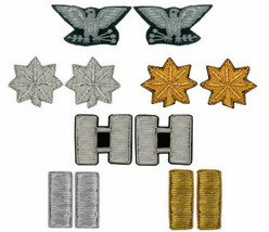 Usa Air Force Bullion Ranks Insignia&#39;s For Blue &amp; White Mess Uniforms - Cp Made - £18.09 GBP+