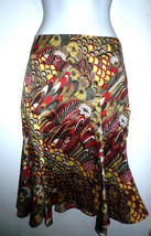 Just Cavalli Red Green Yellow Womans A-Line Skirt Size US M EU 38 NEW - £90.20 GBP