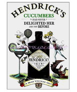 Hendricks Gin &quot;Cucumbers&quot; Advertising 13 x 10 inch Giclee CANVAS Print - £23.73 GBP