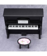 AirAds Dollhouse 1:12 miniature instrument piano with bench black - £12.12 GBP