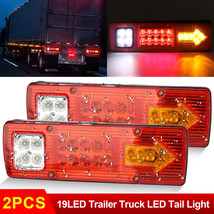 2Pcs 19 LED Utility Trailer Truck Stop Turn Tail Brake Lights Sealed Wat... - £28.93 GBP