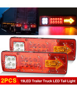2Pcs 19 LED Utility Trailer Truck Stop Turn Tail Brake Lights Sealed Wat... - £29.63 GBP