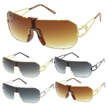 Gazelle Oversized One Piece Shield Lens Wrap Around Sunglasses Retro Hip Hop Vtg - £7.04 GBP