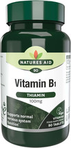 Natures Aid Vitamin B1 100Mg Thiamine Tablets – High Strength Food Suppl... - $11.18