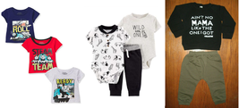 NEW Baby Boy Sz 12 Mo Clothing Bundle Lot of 8 tees, bodysuits, pants &amp; ... - £15.92 GBP