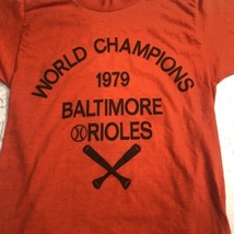 Vtg 1979 Baltimore Orioles World Series Champions T Shirt S Error Pirates Won - £77.87 GBP