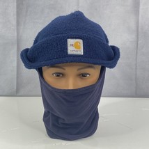 Carhartt Hat Cap Adult Blue Polartec FR Workwear Fire Resistant Mens w/ ... - £36.67 GBP