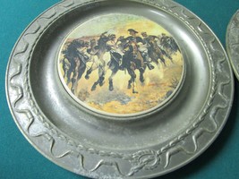 The Pioneer Foundry Pewter Plates Remington Art Ceramic Center Canton Oh - $123.75
