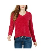 MSRP $50 Maison Jules Womens Red Long Sleeve V Neck Hoodie Sweater Size ... - €18,94 EUR