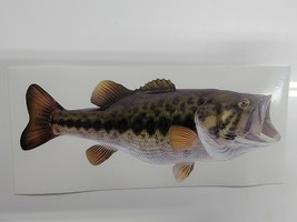 Large mouth Bass Fishing Fish vinyl Real car truck time decal 6&quot; Realistic  - £3.09 GBP