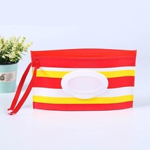 Snap Strap Portable Baby Wet Wipes BoxCases 23*13.5CM red yellow stripe - $7.20