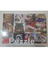 1000 pc Holiday Cats Jigsaw Puzzle by Seesaw 18.9&quot; x 28.8&quot; Factory Sealed - $15.47 CAD