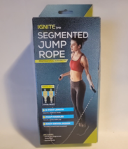 Ignite Segmented Jump Rope 9 ft Foam Handles Easy-Swivel Design - £9.91 GBP