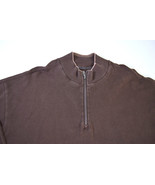 Tommy Bahama Brown Lightweight Quarter Zip Pullover Sweater Jacket Sz XXL - £8.43 GBP