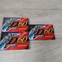 TDK D60 D-60 Blank Audio Cassette Tape Lot Of 3 NIB - £6.29 GBP