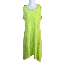 Fresh Produce Dress Womens Medium Green High Low Sleeveless Cotton Casual Cutout - £27.36 GBP