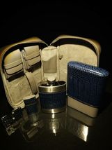 Brizard  Indigo Croco Pattern and Gray Leather with cutter & lighter ( Empty ) image 4