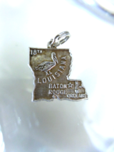 Vintage Sterling Silver Louisiana State Charm Signed AC - $7.60