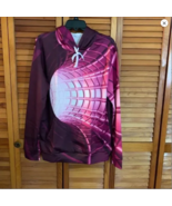 Optical Illusion Lighted Tunnel Hot Pink Unisex Pullover Hoodie Size Sma... - $33.90