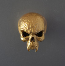 Vampire Skull Refrigerator Magnet in Faux Gold - £8.46 GBP