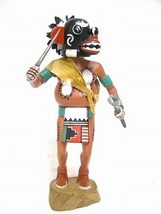 Vintage Hopi 12&quot; BLACK OGRE Kachina Doll Katsina Carved by Everett Curley c70s - £973.80 GBP