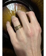 Beautiful 18k Yellow White Gold Braided Band Spinner Ring 5.61g Size 8 O... - $27,201.11 MXN