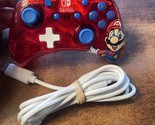 Rock Candy Wired Gaming Switch Controller Super Mario Red *Untested* - $4.49