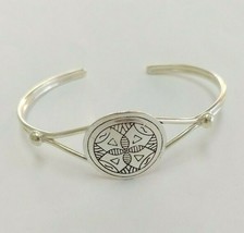 Bracelet Moroccan Silver Cuff Bangle Handmade Tuareg Tribal Bohemian Car... - $55.61 CAD