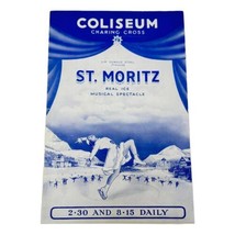 St Moritz Real Ice Coliseum Charing Cross Program Flyer Poster Ad 1930s UK - $43.11