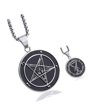 Inverted Pentagram Baphomet Goat Necklace for Men of - $50.47 CAD
