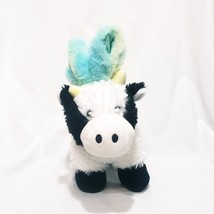 Cow Easter Bunny Ears 11"  Plush Stuffed Animal Dan Dee Collectors White Black - £14.14 GBP