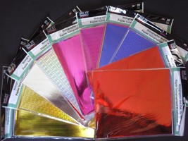 Multicolor Holographic and Foil Sheets 8.5&quot; x 10&quot; 20 Metallic Sheets/Pk - £3.12 GBP