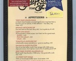 Josephine Street Steaks &amp; Whiskey Menu San Antonio Texas  - £14.24 GBP