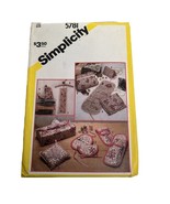 Simplicity 20 Piece &quot;Home Decor Accessories &quot; #5781 Uncut Vintage 1982 O... - £4.66 GBP