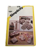 Simplicity 20 Piece &quot;Home Decor Accessories &quot; #5781 Uncut Vintage 1982 O... - $5.93