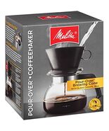 Melitta Pour-Over Coffee Brewer W/ Glass Carafe, Holds 6 - 6 Oz Cups, Black - $521.68 MXN