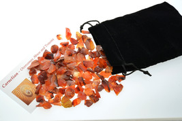 2oz Carnelian Tumbled Stone Chips Set Reiki Healing Crystals Sex Sacral Chakra - £3.55 GBP