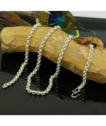18 to 24&quot; solid silver handmade  rolo chain necklace jewelry unisex nec59 - $154.14 CAD+