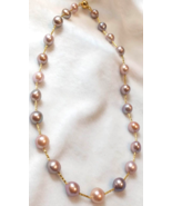 Handmade Edison pearl necklace X&#39;mas gift Birthday Gift - $258.00