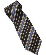 EBR3 Brown Gold Blue White Necktie - $19.99