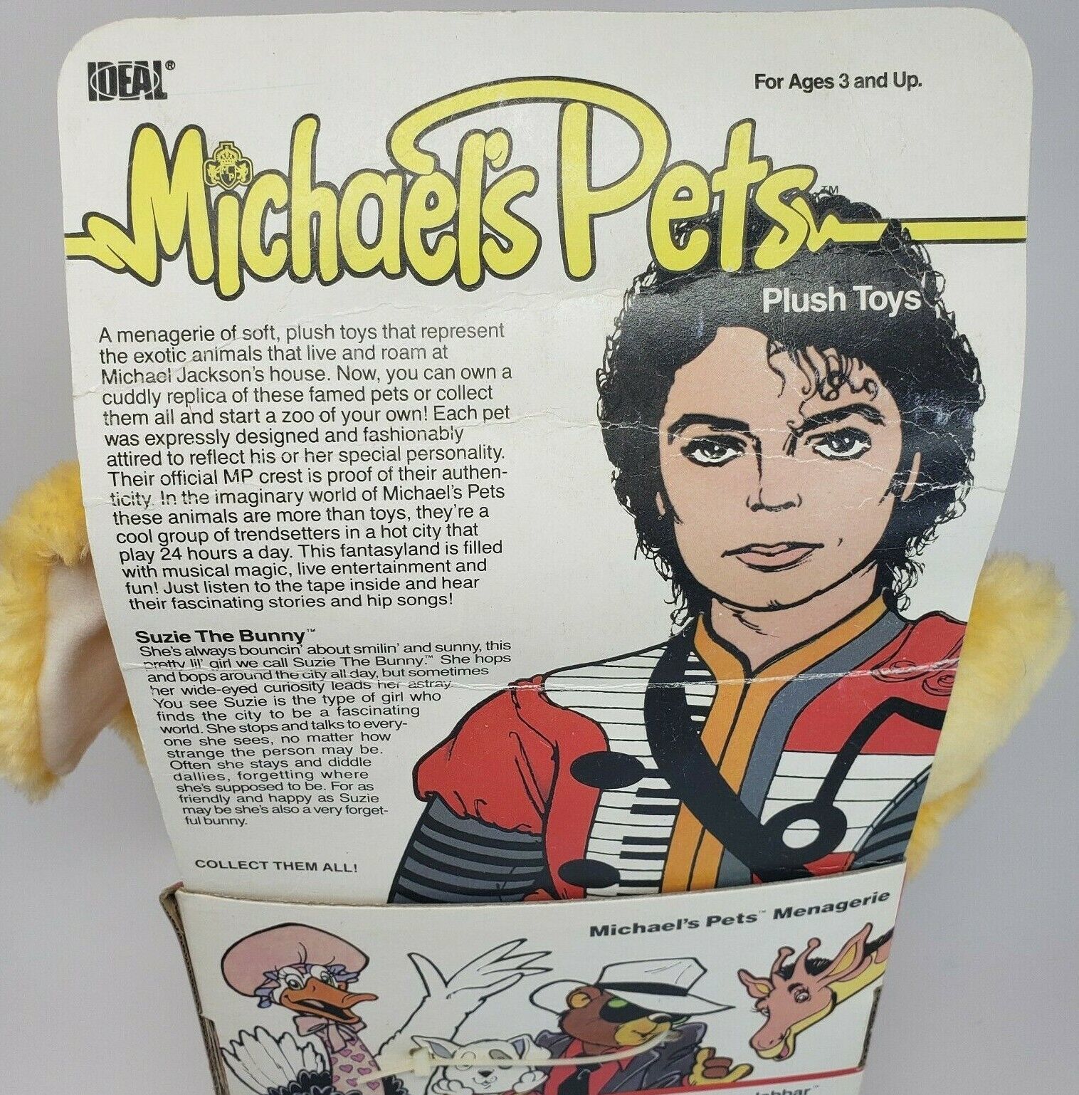 VINTAGE 1987 IDEAL MICHAEL JACKSON MICHAEL'S PETS SUZIE THE BUNNY RABBIT W/ TAPE Item image 9