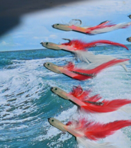 Saltwater/Freshwater 6&quot; FLIES w Hook 10 pk Tuna Mahi Stripers Salmon Lake Trout - £7.04 GBP