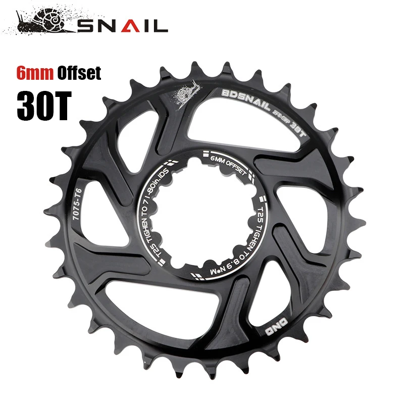 SNAIL Bicycle Bike GXP BB30 Chainring Chain Wheel m/6mm Offset For X9 XO XX1 GX  - £100.71 GBP