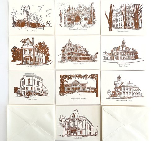 Foxcroft Academy Maine Thank You Cards Historic Landmarks New OB Lot Of 10 E57 Item image 2
