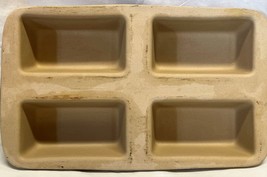 Pampered Chef Stoneware 4 Mini Loaf Pan Family Heritage Collection - $22.77